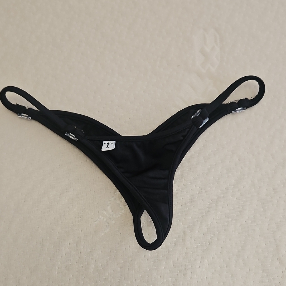 Teeny B Black Thong Bikini Bottoms